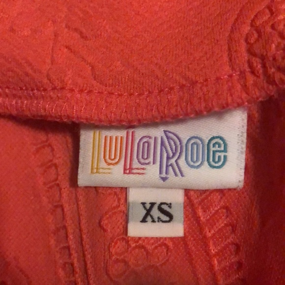 Lularoe Cassie Skirt coral XS - Picture 3 of 3